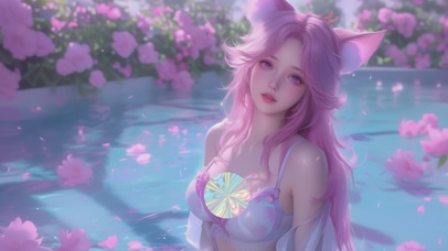 眨眼动态-水中女孩