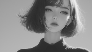 小清新甜美气质优雅女孩短发美女