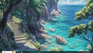 宫崎骏风格海景-桌面主题