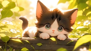 绿荫下的猫咪