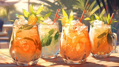 夏日冰爽果饮