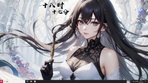 4k水墨风古风纯欲美少女