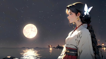 蝴蝶夫人——明月星空下寂寥的海