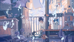 4K 唯美治愈梦幻海底插画房间