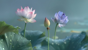 轻风荷花