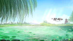 4k 夏日清新荷花池