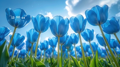 蓝色郁金香