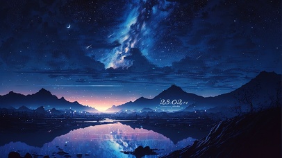 4k 唯美夜晚星空镜湖