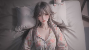 可爱睡衣女孩