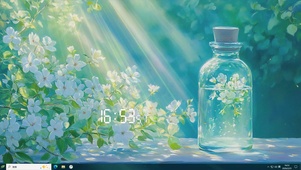 护眼绿景桌面主题