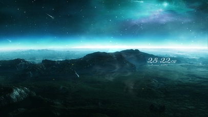 梦幻星空极光流星雨