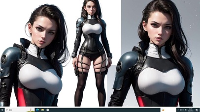 帅气美女战士 皮衣长腿女神