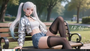 公园里的美少女