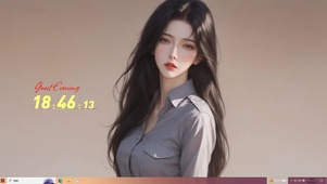 简单灰衬衫美少女