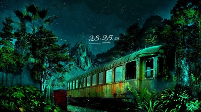 星空下废弃的火车