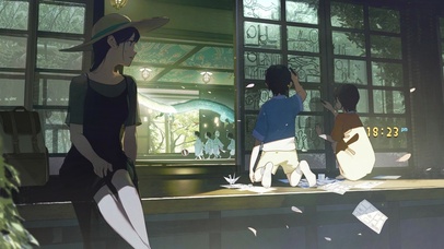 温馨夏日动漫场景