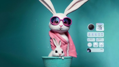 酷炫墨镜小兔子
