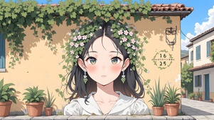 墙绘女孩