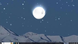 雪山圆月  主题