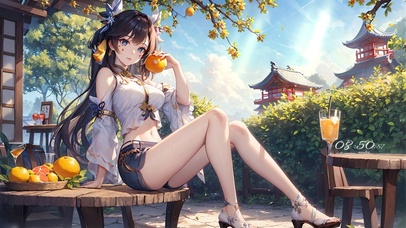 小清新下午茶女孩