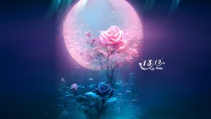 月亮下玫瑰