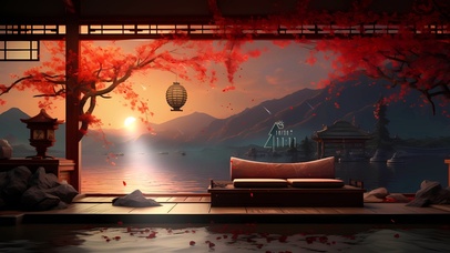 樱花夜色