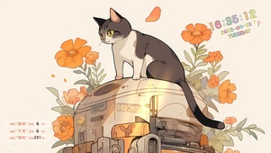 治愈喵星人插画