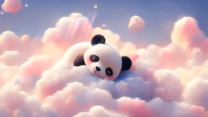 云层瞌睡熊猫