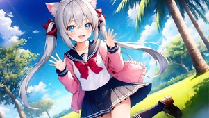 学院系猫耳少女
