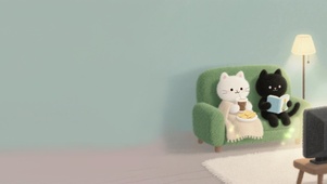 温馨小猫～看电视