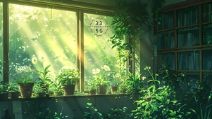 绿意护眼房间