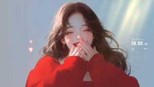 可爱红衣女孩