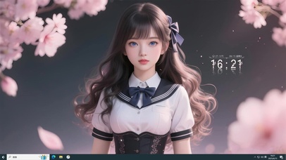 清纯甜美樱花女孩