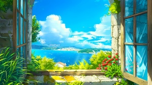 窗外