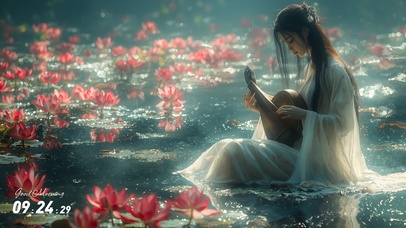 她的眼睛如同深邃的湖泊