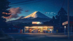 雪山的夜晚