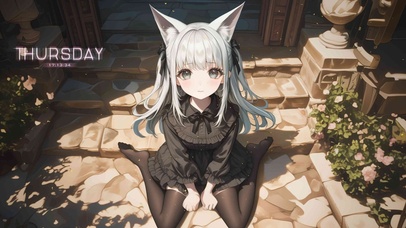 她的笑眼盈盈，宛如月下的湖面