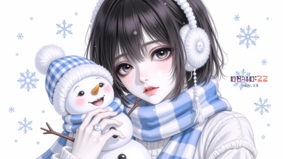 女孩和雪人