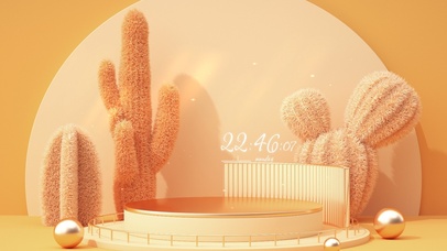 秋季毛绒仙人掌