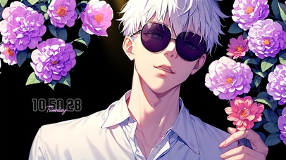 4K蔷薇花光影下的五条悟