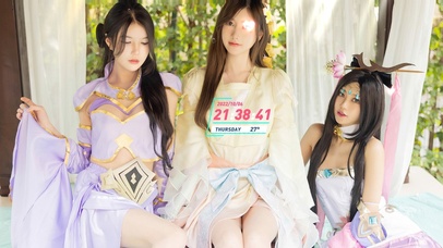 3个清纯长腿女闺蜜