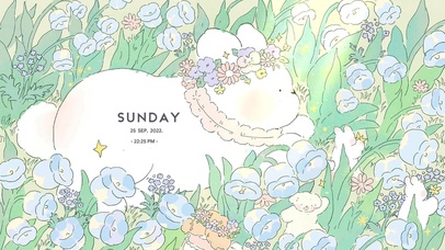 治愈可爱花丛小兔