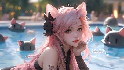 4K 纯欲系泳池阿狸