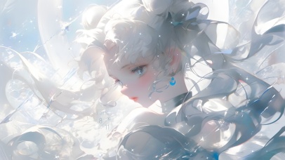 4K 银发少女水冰月