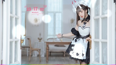 女仆说：主人，您请进！