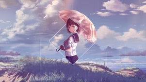 打伞女孩