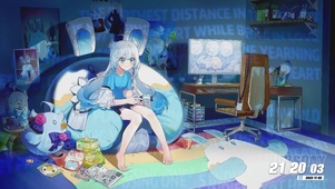 打游戏的美少女