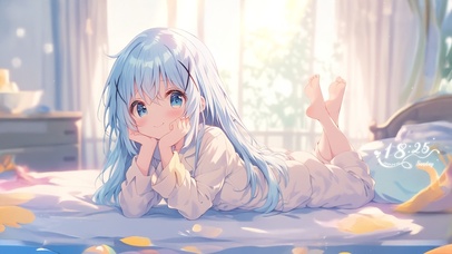 唯美房间白发少女