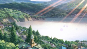 波光粼粼湖面