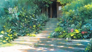 绿意花阶